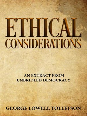 cover image of Ethical Considerations